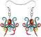 NEWEI Cute Emaille Wal Oktopus Qualle Hai Ohrringe Seepferdchen Strand Schmuck für Damen Frauen Mädchen Meerestiere Geschenke (Mehrfacher Oktopus)