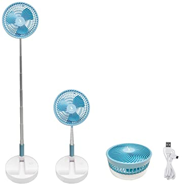 BEPER P206VEN450 Ventilatore Portatile Estensibile Ricaricabile - Ventilatore USB con Altezza Regolabile Fino a 1 m, 3 Velocità, Cavo di Ricarica Incluso