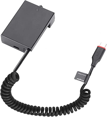 King Ma LP-E8 Dummy Battery, Replacement for Canon Camera Battery | Type-C Spring Power Cable, Fully Decoded, Compatible with Canon Rebel T2i、Rebel T3i、Rebel T4i、Rebel T5i、Rebel T6i