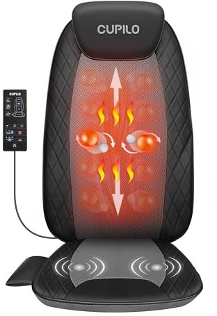 Back Massager for Pain Relief Deep Tissue - Shiatsu Massage Chair Pad for Back with Heat,Back Support Inflatable Flap Chair Massage,Gifts for Men Dad