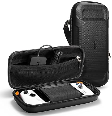Spigen Rugged Armor Pro Hülle Tasche Kompatibel mit ASUS Rog Ally RC71L (2023), Rog Ally X (2024) und MSI Claw A1M (2024) - Schwarz