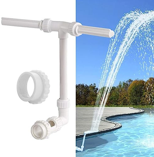 Fontaine de piscine en cascade - 2 en 1 - Fontaines d'eau à double jet pour piscines hors sol/creusées