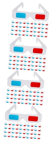Uonlytech 160 STK 3D-Brille Aus Papier 3D-anaglyphenbrille 3D-Sonnenbrille Aus Papier Anaglyphenbrille Aus Papier Rot, Blau, Cyan 3D-sichtbrille 3D-computerbrille Tv-Brille Fernsehen Einweg
