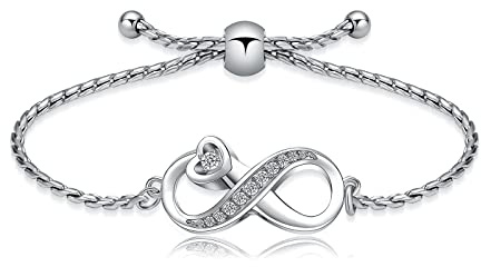 AIWENXI Urnenarmband für Asche Infinity Armband für Frauen Mädchen Cubic Zirkonia Cremation Keepsake Schmuck Geschenk Verlust geliebten Menschen für menschliche