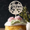 CAKE TOPPER Frohe Ostern aus Holz - Tortendeko & Kuchendeko - Osterdeko - Torten-stecker (Frohe Ostern Kranz)