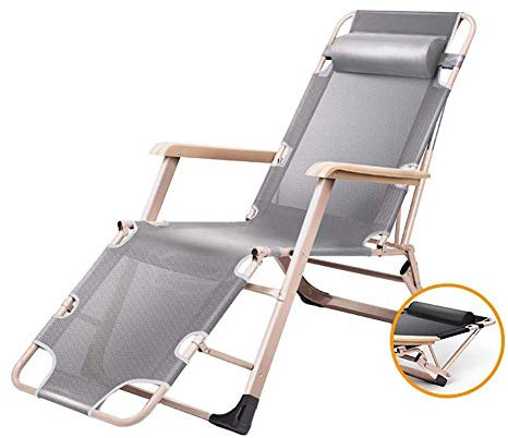 Bequemer Zero-Gravity-Liegestuhl für Terrasse, faltbar, verstellbar, für den Außenbereich, Büro, Strand, Liegestuhl, extra breiter Terrassen-Liegestuhl, unterstützt 200 kg (Farbe: Schwarz) (A Schwarz)