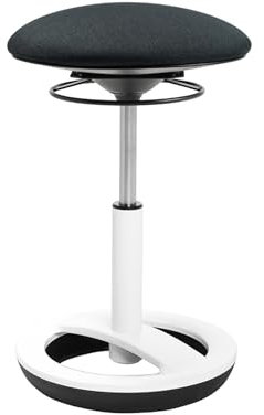 TOPSTAR Sitness Bob höhenverstellbarer Bürohocker, ergonomischer Arbeitshocker, drehbarer Sitzhocker, für gesundes Sitzen, gegen Rückenschmerzen Sitzhöhe von 44-57 cm, anthrazit