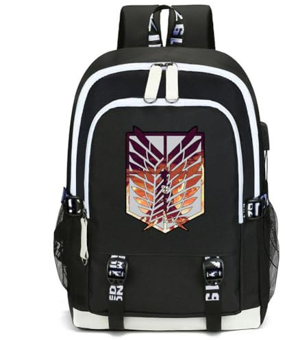 LKY STAR Anime AOT Cosplay Rucksack Canvas Schultasche Laptop Schultasche Bookbag