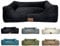 elropet Hundebett orthopädisch aus Kuschel Cord XS/S/M/L/XL kleine Hunde große Hunde Hundekorb (Schwarz, XXL (145x110x30cm))