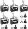 SCOOYUCK 5 Pièces Interrupteur a Bascule, 12V 24V 125V 220V (3-250V) SPST ON OFF 2 Broches Interrupteur à Bascule, Avec Capuchon étanche, Pour les Voitures, les Camions, les Bateaux