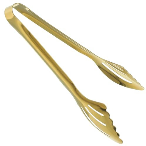 CIYODO Grillzange Schwere Zange Bbq-tool Bbq-clip Zange Für Lebensmittel Gurkenzange Küchenwerkzeug Essensclips Steakzange Spachtelzange Eiszange Koch Zange Rostfreier Stahl Golden