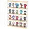 Joody Vitrine Murale Vitrine pour Collection Figurine Voiture Miniature Maquette, 4 etageres Vitrine Acrylique Transparente avec Porte Coulissante, Boite Plexiglas Rangement, 40x8.5x50 cm