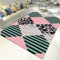 WQMMD deko Zimmer Tumblr Moderne Geometrie Wohnzimmer Mode Korridor Short Pile Area Teppich kurzflor Teppich Multicolor deko für Zimmer Home Design mädchen Teppich 60X90CM
