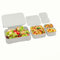 XJIANFU Brotdose Kinder mit Fächern, Auslaufsichere 3 In 1 Bento-Box, Kinder-Lunchbox,Auslaufsicher Fächern,Jausenbox Brotbox für,Mädchen & Jungen,Mikrowelle/spülmaschinenfest(Grey)