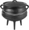 Warmiehomy Cast Iron Cauldron, 3L Pre-Seasoned African Potjie Pot with Lid and 3 Long Legs, Cast Iron Dutch Oven Camping Cookware Fire Pot for Outdoor Cooking and Baking, 20cm