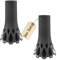 2X Grabvase mit Sockel Gewicht Friedhofvase Grabschmuck Blumenvase Friedhof Grab Vase anthrazit 1,3 L Frostsicher