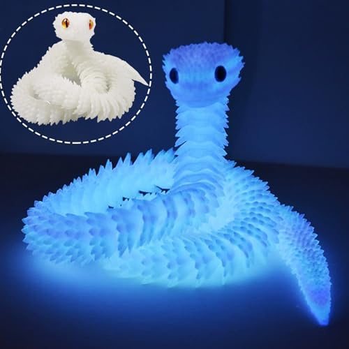 3D Gedruckte Schlange Spielzeug,64cm Flexible Schlangen Fidget Toys | Gefälschte 3D Gedruckte Schlangen Realistische Schlange Spielzeug Schlangenmodell für Wohnzimmer Büro Dekorationen