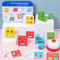 Puzzle de Expression en Bois, Puzzles en Bois des Jeux de Cube Géométrique Sensoriel Jouets Éducatifs Blocs de Construction, Creative Face Changer Jouets Montessori, avec Sonnette, Sablier et Dés