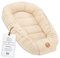 Musselin Babynest Nestchen Baby 90x50 cm - Babynestchen Neugeborene Nest für Kinder Bett und Babybett tragbar Kuschelnest Coccon für Jungen und Mädchen Baumwolle Hellbeige