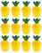 Petyoung Paquete de 12 vasos de fiesta de piña con 12 pajitas y tapas, vasos hawaianos reutilizables Luau de 300 ml, decoraciones de fiesta temática de playa