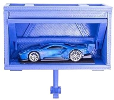 Sulxyi Auto-Garagen-Schlüsselhalter mit Tür zum Öffnen, Holz-Schlüsselbrett, dekorativer Kleiderbügel, 10,7 x 5,5 x 6,5 cm, Auto-Garagen-Design, Türöffnung für Eingang, Wohnzimmer