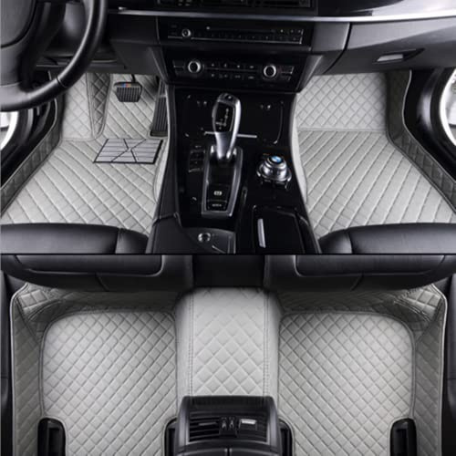 77YLMT77 Nach Maß Auto FußMatten,Kompatibel mit Mercedes-Benz A,B,C,E,S,R,M,V-Classe,AMG,G,GL,GLA,GLB,GLC,GLE,GLK,GLS,CLA,CLE,CLK,CLS,SLK,SL,SLC,EQA,EQB,EQC,EQE,EQS (Grau)