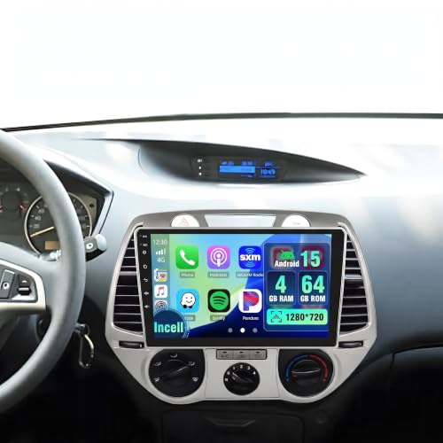 4+64G 9 Autoradio Android per Hyundai i20 2008-2012 Wireless Carplay | Incell Touchscreen GPS Navi Bluetooth 5.0 WiFi FM/RDS Retrocamera EQ 4+64G