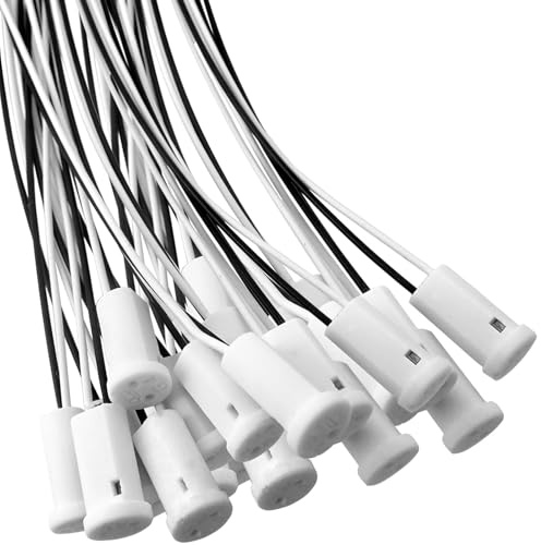 MejaRizon 25 Stück G4 Fassung, G4 Lampenfassungen 20cm, Keramik Fassung G4 Sockel Lampenfassung, LED/Halogen/Quarz-Leuchtmittel Adapter für Heim & Industrie