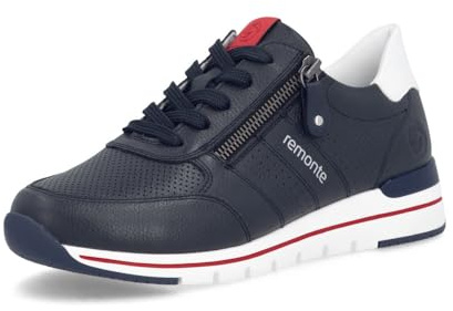 Remonte Damen Low-Top Sneaker R6705, Frauen Halbschuhe,lose Einlage,Freizeitschuhe,Turnschuhe,Laufschuhe,straßenschuhe,blau Kombi (15),45 EU