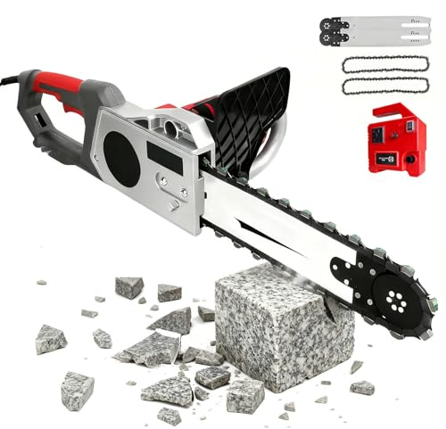 Electric Chainsaw for Wall Grooving and Demolition | 5800W Pure Copper Motor | 360° Smooth Cutting | Water Pump Dust Control | Deep Cuts Reinforced Concrete and Stone