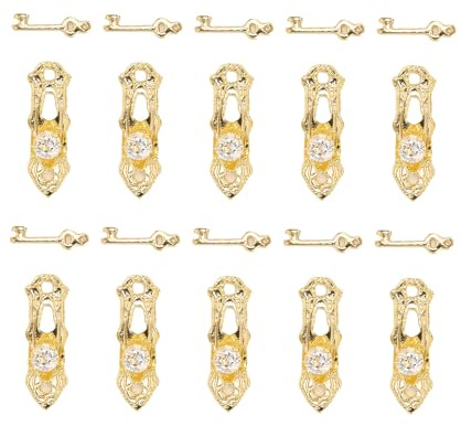 VGEBY Ensemble de Serrures et de Clés de Porte Miniatures, Poignée de Porte Miniature en Alliage, 10 Serrures, 10 Clés, Détails Réalistes pour Décoration de Maison de Poupée, Bricolage, Artisanat,