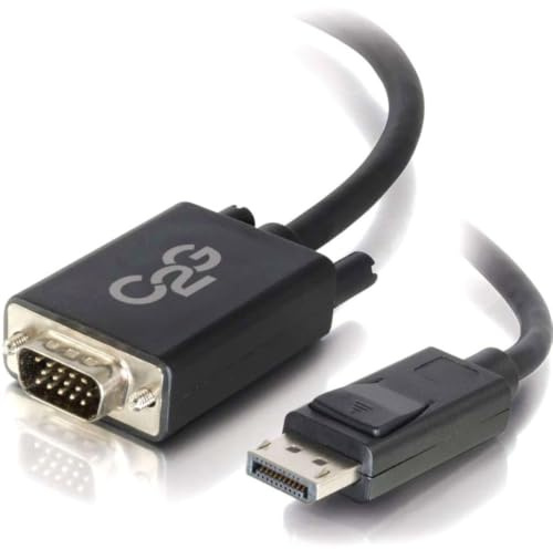 C2G Display Port Cable, Display Port to VGA, Male to Male, Black, 10 Feet (3.04 Meters), Cables to Go 54333 - TAA Compliant
