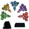 SmartDealsPro 5 x 7 Würfelset, zweifarbig, D und D DND RPG MTG, mit gratis Beutel zur Aufbewahrung (Style 1)