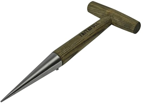 Faithfull Werkzeuge faipreshdibb Prestige Edelstahl Pikierstab mit Eschenstiel, blau, 12 x 31,5 x 3 cm