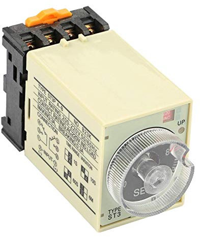 temporizador de retardo, delay on start, control de tiempo, control knob, AC 220V compatible, for hogar, industria, cocina