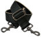 BENAVA Verstellbarer Schulterriemen für Taschen 75-135 cm | Taschengurt Schwarz Breit 40mm | Farbe Karabiner Schwarz | Taschengurte zum Wechseln | Schultergurt für Taschen
