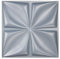 Art3d Panneau mural 3D en PVC gris mat argenté avec motif floral - 3 m² - Décoration murale intérieure dans le salon, la chambre, le hall, le bureau, le centre commercial