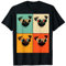 Retro Mops Mit Sonnenbrille Lustiger Hundeliebhaber Geschenk T-Shirt