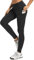 adorence Leggings Damen, Sport Leggings Damen mit Tasche, Sporthose Lang,Yogahose High Waist, Sport Leggins Blickdicht Schwarz-XL
