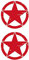 La Ruotante Set di 2 Adesivi Stella Militare Vintage distrutta US Army 4x4 Fuoristrada Varie Misure e Colori (Rosso, 20 cm)