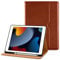 DTTO Funda para iPad de 9ª/8ª/7ª generación de 10.2 Pulgadas 2021/2020/2019, Funda de Cuero de Primera Calidad con Soporte para lápiz Apple, Encendido y Apagado automático y múltiples ángulos de