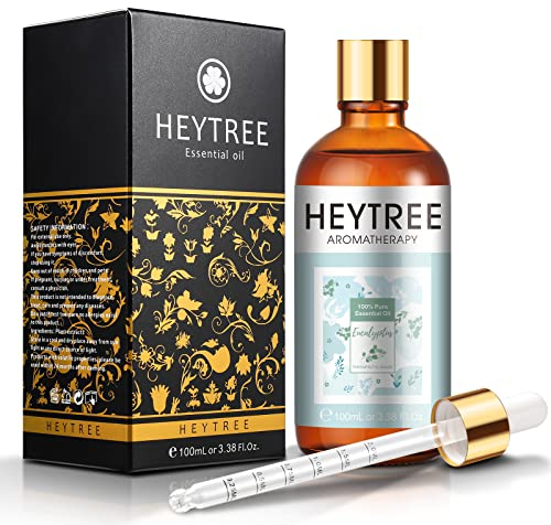 HEYTREE Eukalyptus Ätherisches Öl für Atemwege Frische & Haut - Natürliche Aromatherapie & Reinigung - 100ml