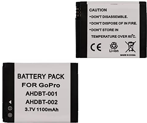 E-yiiviil Batterie de rechange AHDBT-001 compatible avec GoPro Hero HD Hero HERO2 Pro