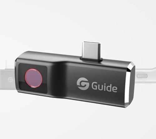 Guide MobIR Air Thermal Camera for Smartphone 120×90 IR Resolution -20℃ ~120℃, Weight 20G,Dark Grey,Silver,Golden Random delivery (Android:USB Type-C)
