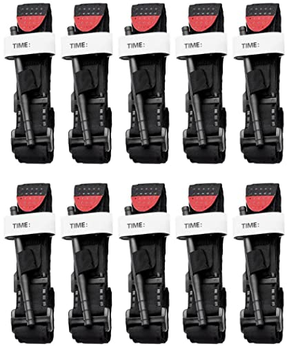 Notfall-Tourniquet füR Den AußEnbereich, Medizinisches, MilitäRisches, Taktisches Notfall-Tourniquet, Erste-Hilfe-Tactical Medic, Lebensrettende Blutungskontrolle,Schwarz,10pcs