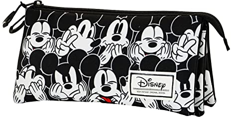 Disney Mickey Mouse Mess-Trousse Triple FAN, Noir