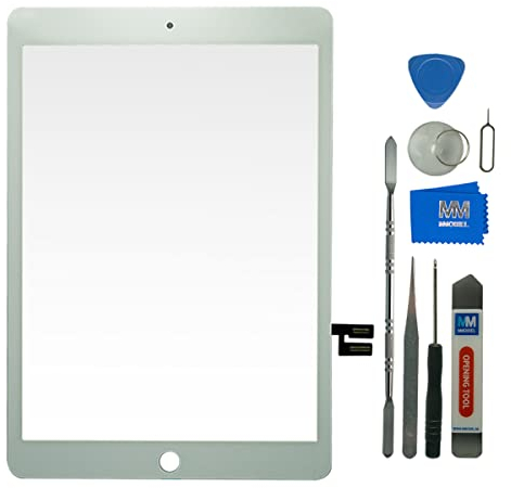 MMOBIEL Digitizer Display Glas Kompatibel mit iPad 9 gen 2021 Touchscreen Ersatzteil - Inkl. vorinstallierter Halterung, doppelseitigem Kleber und Reparaturwerkzeug - Weiß