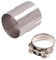 iSpchen Motorrad Auspuffrohr adapter Verbindungsstück Rohr Reduzierstück Auspuff adapter Universal Edelstahl Auspuffadapter Bandstahl Schellen 52mm auf 51mm Rohrverbinder