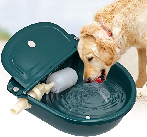 Svauoumu Tränke mit Schwimmer, Automatische Pferdetränke Aus Edelstahl mit 1/2 Schwimmerventil für Die Viehhaltung, Geeignet für Pferde, Rinder, Schaf, Alpakas und Hundetränken 4L