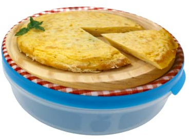Mypcompany. Taper Redondo para Tortilla de Patatas - Portatortillas de 2200 ml, Libre de BPA.